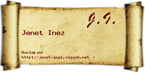 Jenet Inez névjegykártya